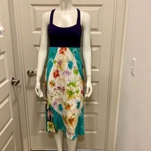 Anthropologie Ric Rac Water Garden Floral Dress